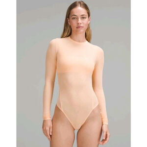 NWT lululemon athletica Peach Long Sleeve Bodysuit
